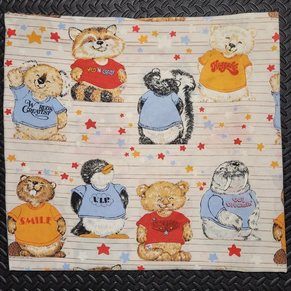 Vintage 1980 Shirt Tails Hallmark Twin Flat Sheet 90s Kids Fabric Materi… - Picture 1 of 3